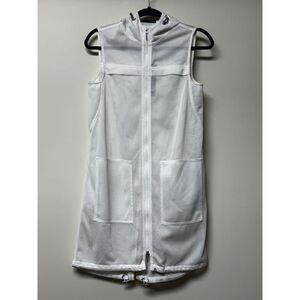 NWT - ELIE TAHARI SPORT Teddi Vest, Antique, Mesh Swim Coverup, Zip, Hoodie, XS